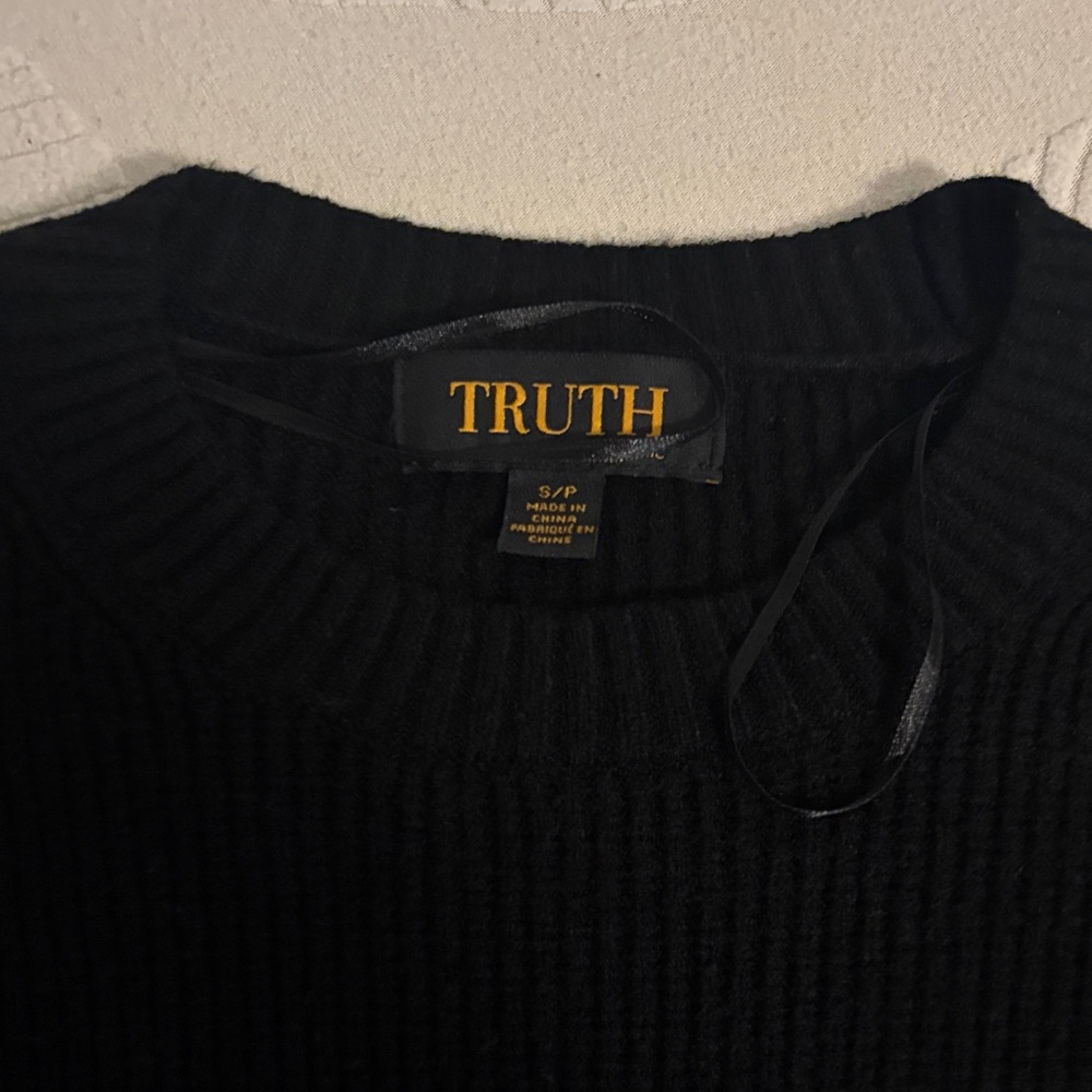 Truth Men's Classic Black Crewneck Sweater